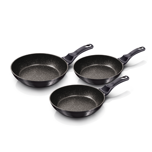 [BH-068] Berlinger Haus 3 Pieces Round Frypan Set Metallic Line Carbon Pro Collection / BH/6903