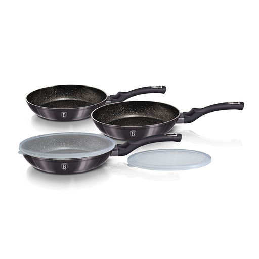 [BH-069] Berlinger Haus 5 Pieces Round Frypan Set Metallic Line Carbon Pro Collection / BH/7055