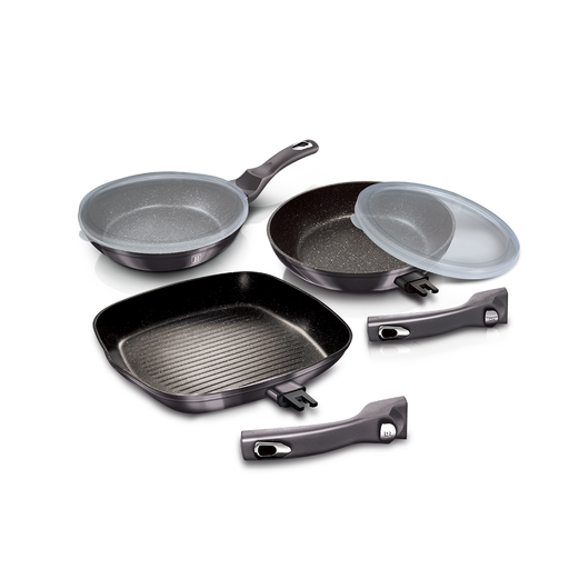 [BH-071] Berlinger Haus 5 Pieces Frypan Set Metallic Line Carbon Pro Collection / BH/7048
