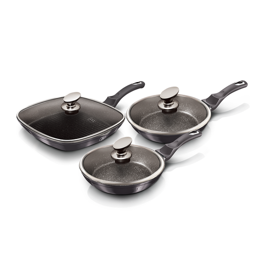 [BH-074] Berlinger Haus 6 Pieces Frypan Set Metallic Line Carbon Pro Collection / BH/6923