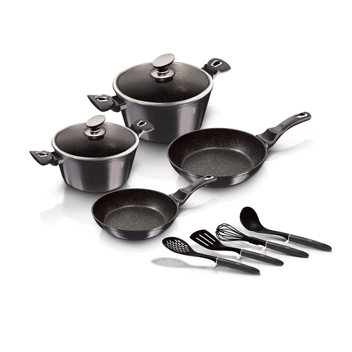 [BH-077] Berlinger Haus 10 Pieces Cookware Set Metallic Line Carbon Pro Collection / BH/6917