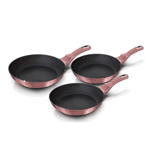 [BH-161] Berlinger Haus 3 Pieces Round Frypan Set I-Rose Collection / BH/6170F