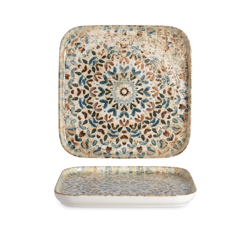 [RN-008] صحن بورسلان مربع 22*22سم RINART
