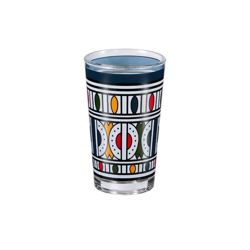 [04-591] Vague Moroccan Modern Berber Stripes 6 Pcs Tea Glass Set 120 ml