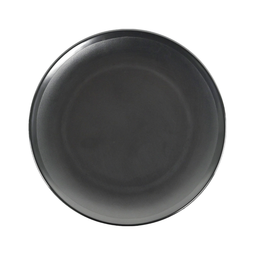 [36-607] Vague Black Melamine Round Meat Plate 8"