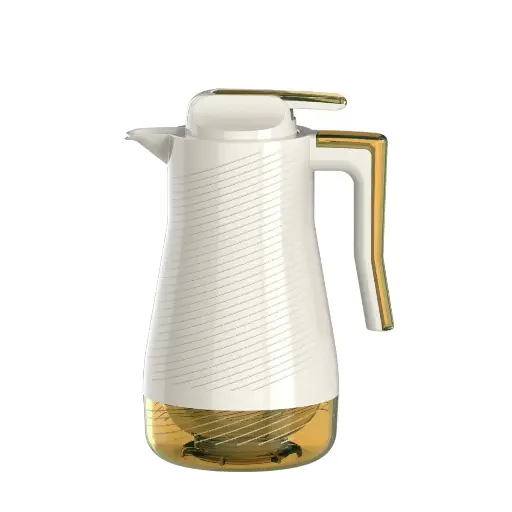 [VF-001] Via Veneto Safari White Amber Vacuum Flask 1 Liters