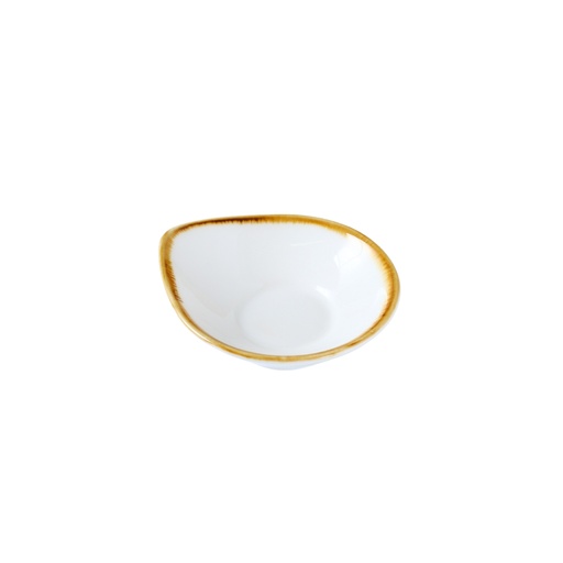 [08-061D1] Porceletta Ivory Mocha Sauce Dish 10 cm