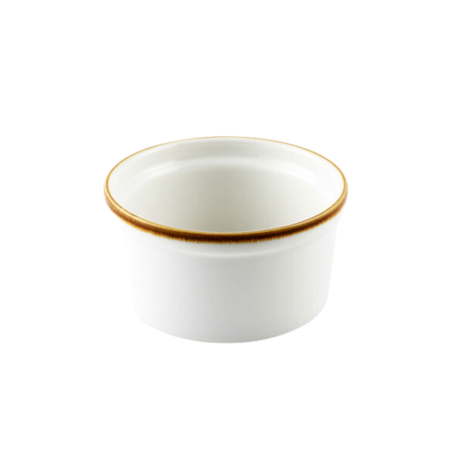 [08-070D1] Porceletta Ivory Mocha Porcelain Lined Ramekin 6.8 cm