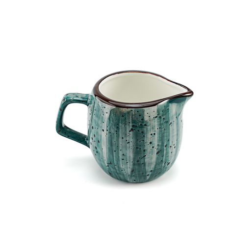 [08-073DG] Porceletta Green Color Glazed Porcelain Creamer 180 ml