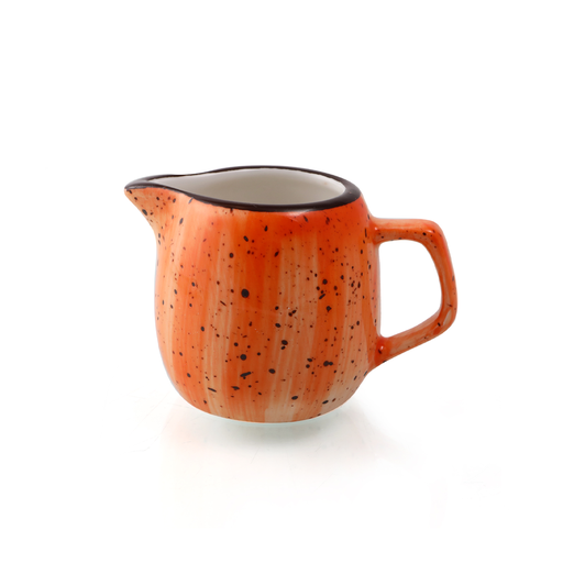 [08-074DO] Porceletta Orange Color Glazed Porcelain Creamer 80 ml