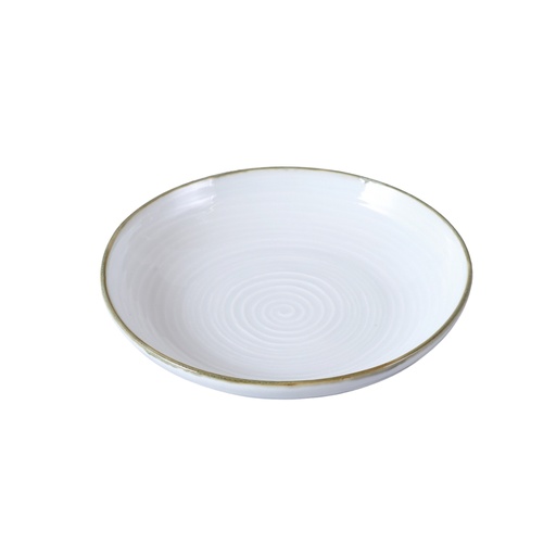 [08-120D2] Porceletta Terra Reactive Glaze Porcelain 8.25" Soup Plate
