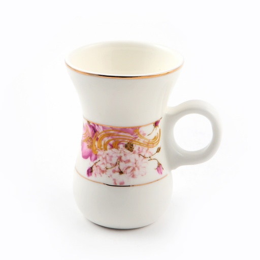 [08-1418] Porceletta Ivory Porcelain Belly Tea Cup Set of 6
