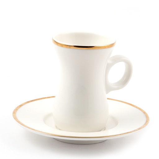 [08-1435] Porceletta Ivory Porcelain Coffee Cup & Saucer 80 ml