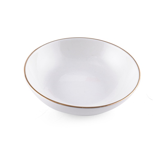[08-1467] Porceletta Ivory Porcelain Round Bowl with Gold 10 cm