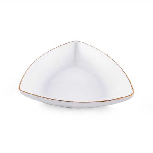 [08-1469] Porceletta Ivory Porcelain Dish with Gold