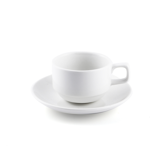 [08-148] Porceletta Ivory Porcelain Coffee and Tea Cup & Saucer 200 ml