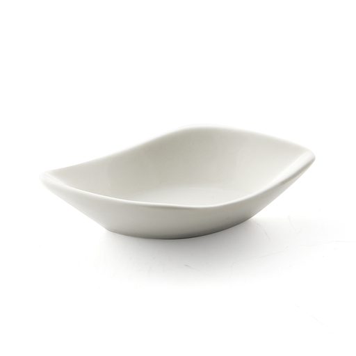[08-1491] Porceletta Ivory Porcelain Leaf Shape Dish 10 cm