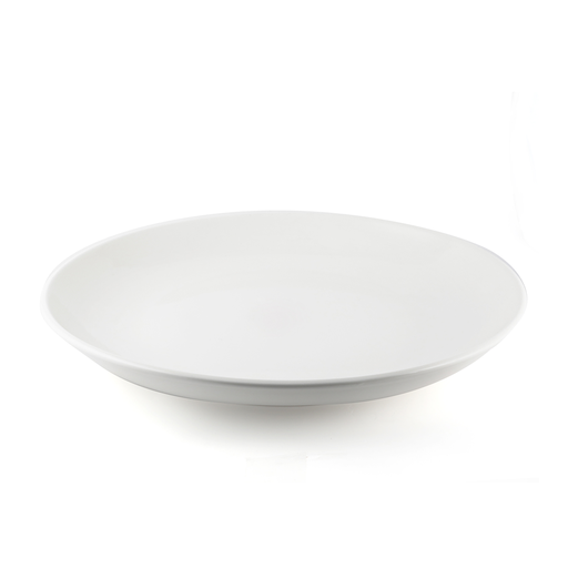 [08-1550] Porceletta Ivory Porcelain Ouzi Round Plate with Rim 47 x 7 cm