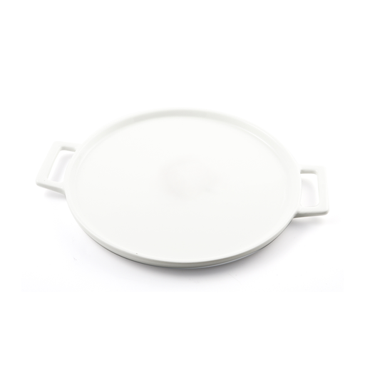 [08-1585] Porceletta Ivory Porcelain Pizza Plate with Handle 32 cm / 12"