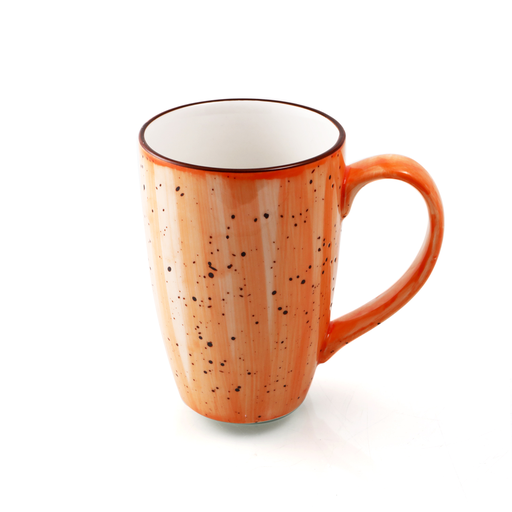 [08-158DO] Porceletta Orange Color Glazed Porcelain Tea/Coffee Mug