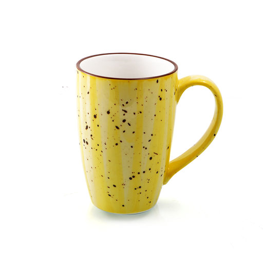 [08-158DY] Porceletta Yellow Color Glazed Porcelain Tea/Coffee Mug