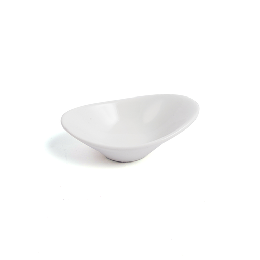[08-1600] Porceletta Ivory Porcelain Oval Deep Dish 10x7.3x3.5 cm