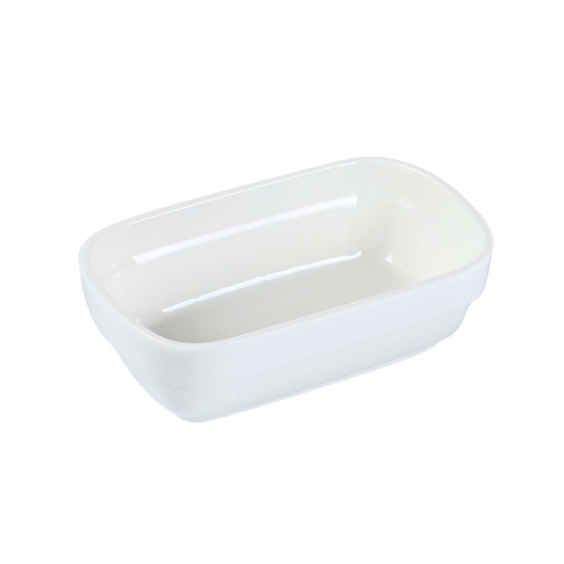 [08-1607] Porceletta H.P Ivory Porcelain Rectangular Dish 15.5 x 9.3 x 5 cm