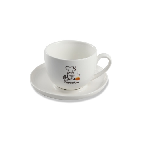 [08-200] Porceletta Ivory Porcelain Papparoti Espresso Saucer 13 cm 1 Logo
