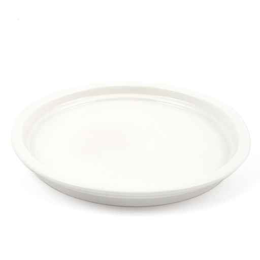[08-213W] Porceletta Ivory Porcelain Rim Stackable Plate 23 cm / 9"